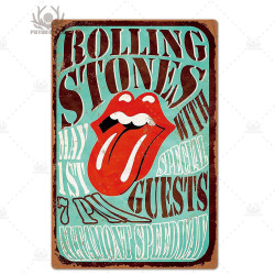 PLAQUE EN ÉTAIN THE ROLLING STONES 30 X 20 CM