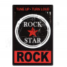 PLAQUE EN ÉTAIN ROCK MÉTAL 30 X 20 CM