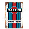 PLAQUE EN ÉTAIN MARTINI RACING TEAM   30 X 20 CM