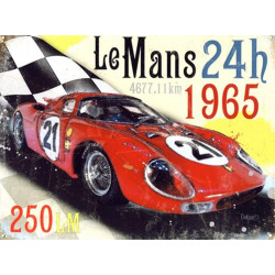 PLAQUE EN ÉTAIN FERRARI 30 X 20 CM