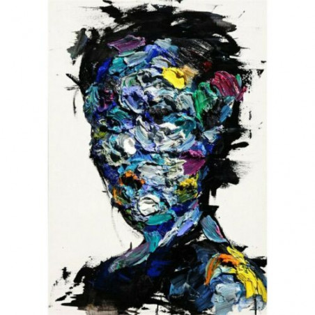TOILE  portrait sans visage art abstrait 50x70 cm