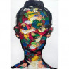 TOILE  portrait sans visage art abstrait 50x70 cm