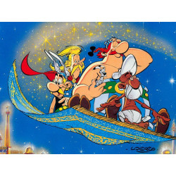 PLAQUE EN ÉTAIN ASTERIX ET OBELIX 30X20 CM