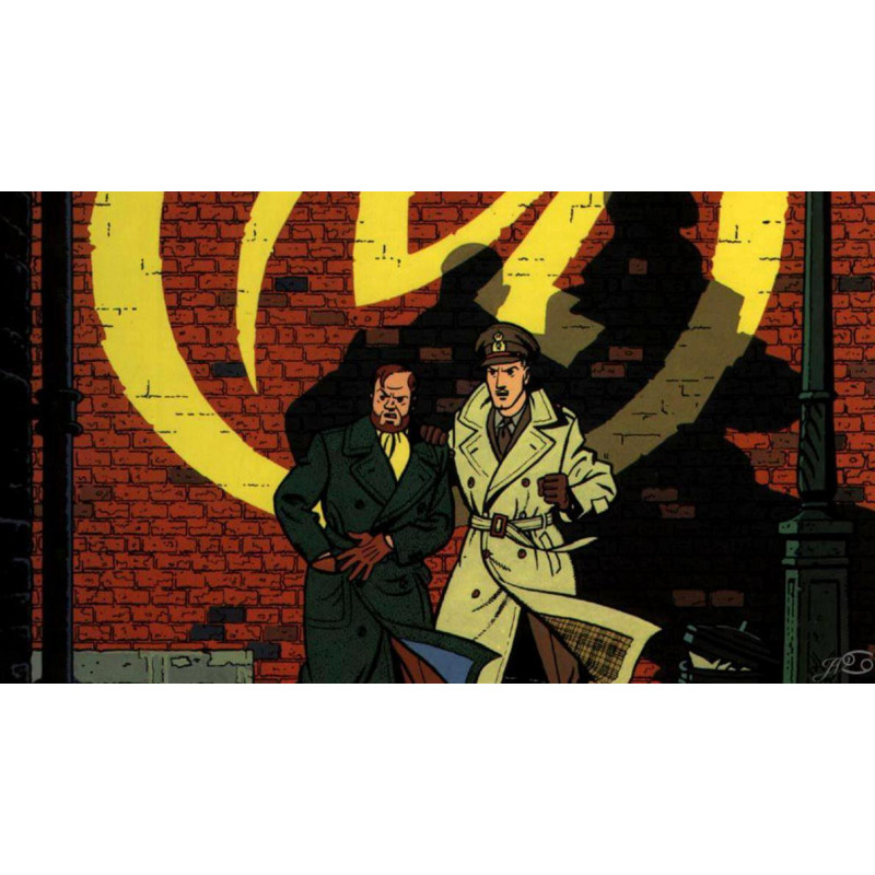 PLAQUE EN ÉTAIN BLAKE & MORTIMER 30X20 CM PLAQUE EN ÉTAIN BLAKE & MORTIMER 30X20 CM