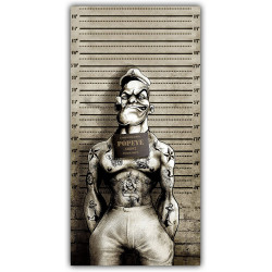 PLAQUE EN ÉTAIN POPEYE 30X20 CM