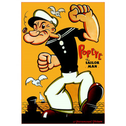 PLAQUE EN ÉTAIN POPEYE 30X20 CM