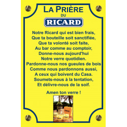 PLAQUE EN ÉTAIN RICARD 30 X 20 CM