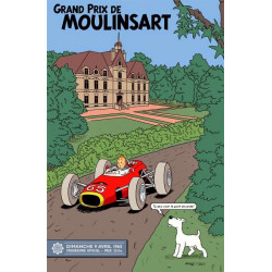 PLAQUE EN ÉTAIN TINTIN 30 X 20 CM