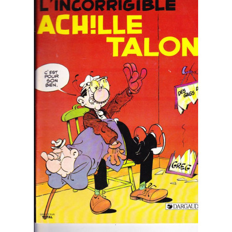 PLAQUE EN ÉTAIN ACHILLE TALON  30 X 20 CM