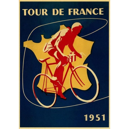 PLAQUE EN ÉTAIN TOUR DE FRANCE 30 X 20 CM