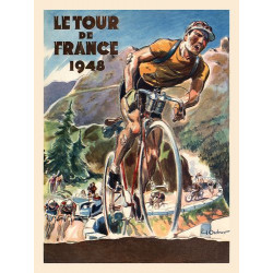 PLAQUE EN ÉTAIN TOUR DE FRANCE 30 X 20 CM