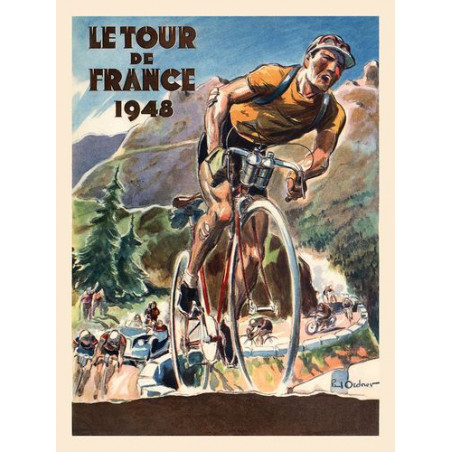PLAQUE EN ÉTAIN TOUR DE FRANCE 30 X 20 CM