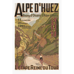 PLAQUE EN ÉTAIN TOUR DE FRANCE 30 X 20 CM