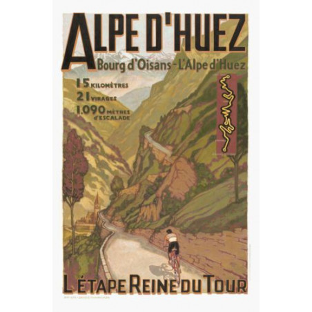 PLAQUE EN ÉTAIN TOUR DE FRANCE 30 X 20 CM