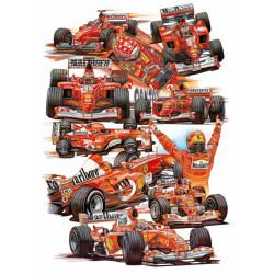PLAQUE EN ÉTAIN FORMULE 1 30 X 20 CM