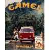 PLAQUE EN ÉTAIN CAMEL  30 X 20 CM