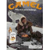 PLAQUE EN ÉTAIN CAMEL  30 X 20 CM
