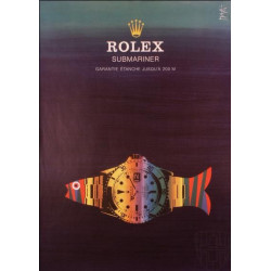 PLAQUE EN ÉTAIN ROLEX  30 X 20 CM