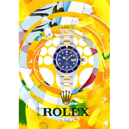 PLAQUE EN ÉTAIN ROLEX  30 X 20 CM