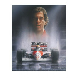 PLAQUE EN ÉTAIN AYRTON SENNA 30 X 20 CM