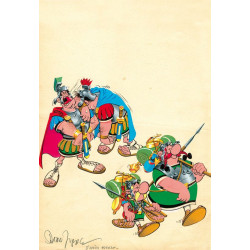 PLAQUE EN ÉTAIN ASTERIX ET OBELIX 30 X 20 CM