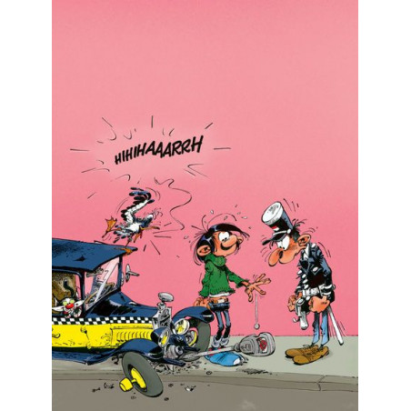 PLAQUE EN ÉTAIN GASTON LAGAFFE 30X20 CM