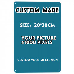 PLAQUE EN ÉTAIN PERSONALISER 30 X 20 CM