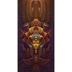 PLAQUE EN METAL ÉTAIN  Egypte antique   30 X 20 CM