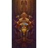 PLAQUE EN METAL ÉTAIN  Egypte antique   30 X 20 CM