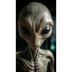 PLAQUE EN METAL ÉTAIN  extraterrestre alien  30 X 20 CM
