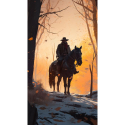 PLAQUE EN METAL ÉTAIN  cowboys farwest  30 X 20 CM