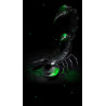 PLAQUE EN METAL ÉTAIN  scorpion  30 X 20 CM