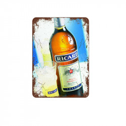 PLAQUE EN ÉTAIN RICARD 30 X 20 CM